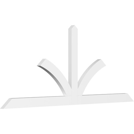 Ekena Millwork Richland Architectural Grade PVC Gable Bracket, 84"W x 35"H x 2"D x 4"F, 10/12 Pitch GBP084X35X0204RIC00